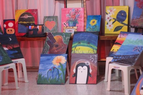 Apertura de la exposición de dibujo y pintura.