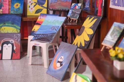 Apertura de la exposición de dibujo y pintura.